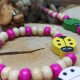 Ensemble collier et bracelet en bois coccinelles pour enfant